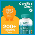 SmartyPants Zero Sugar Prenatal Multivitamin Gummies: Choline, Methylfolate, Omega 3 (ALA), Vitamin D3, C, Vitamin B12, B6, A, K, Zinc, Biotin, Gluten Free, No Sugar Alcohols, 90 Count (30 Day Supply)