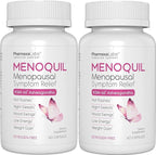 Menopausal Strength Symptom Relief Helps to Combats Menopause, Hot Flashes, Night Sweats and Mood Swings to Promote Restful Sleep and Energy Boost - 60 Capsules (Pack of 2)