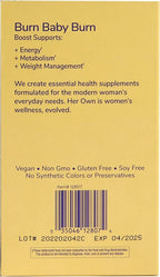 her own Boost, Helps Boost Energy, Supports Metabolism, Proprietary Thermogenic Blend, Green Tea Leaf Extract, Gluten and Soy Free, Vegan, 60 Capsules, 30 Servings, Small, Multi