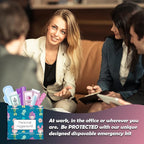 Assorted Menstrual Kit All-in-One 60 Pack | Convenience on The Go | Period Kit Pack for Travelling, Tweens & Teenagers or just When You’re Out | Individually Wrapped Feminine Hygiene Product