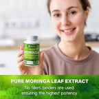 Moringa Capsules| 150 Capsules| Moringa Oleifera | Pure & Natural| Non-GMO and Gluten Free Supplement | Complete Green Superfood | Moringa Leaf Extract Powder