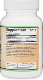 Magnesium L Threonate, Magtein, Sleep and Cognitive Support – High Absorption – Most Bioavailable Form of Magnesium – 2,000 mg – 120 Capsules