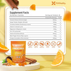 Premium 60 Turmeric Ginger Cinnamon Gummies – with Vitamin E, B12, Magnesium, Black Pepper Extract & Vitamin D3 – Orange Fruit Flavor - Vegan Gummies
