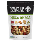 Power Up Trail Mix, Mega Omega Trail Mix, Non-GMO, Vegan, Gluten Free, No Artificial Ingredients, Gourmet Nut, 14 Ounce Bag