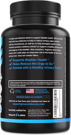 Bladder Control Supplement - Overactive Bladder Control Pills - Potent Blend of Pumpkin Seed Oil, Cranberry Extract & Vitamin D3 - Urinary Tract Infection Treatment for Women & Men - 60Ct