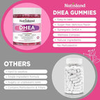 DHEA Supplement for Women, DHEA 50mg with Omega Fatty Acids, Magnesium & Antioxidant Blend, Supports Hormone Balance, Healthy Aging, Immunity & Energy, DHEA 25 mg per Gummy, Non-GMO, Sugar Free, 60ct