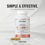ADAPTOHEAL Inflammoff - Adaptogenic Supplement Designed to Support Joint, Muscle and Tissue Inflammation Naturally, 8 Highly Concentrated extracts with Turmeric and Rhodiola rosea (180 Capsules)