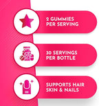 Atlantis Nutrition Collagen Peptides Gummies for Women - Formulated with Type I & III - Vitamin & Superfruit Beauty Blend - Formulated to Support Hair, Nail & Skin Health | 60 Count