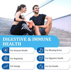 300 Billion CFUs Probiotics for Women & Men - 12 Strains + 3 Organic Prebiotics, Probiotics for Digestive Health & Immune, Gut Health & Bloating, Gut Health for Women & Men - 60 Capsules