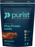 PURIST REP Whey Protein Powder, Premium Milk Chocolate Grassfed Isolate,Workout Recovery, Keto Friendly, Clean Nutrition Meal Replacement, Promotes Lean Muscle, Sugar and Gluten-Free Women Men, 2 Lb
