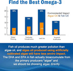 Vegan Omega-3 Gummies 1280mg + COQ10+ Vitamin D3 K2 (MK7), Omega 3 Fish Oil Alternative for Adults w/EPA 600mg & DHA 400mg & MCT Oil, No Fish Taste from Marine Algae, for Brain, Eye, Immunity, 2 Pack