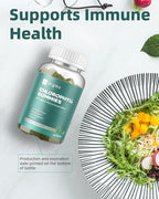 Chlorophyll Gummies for Body Odor Sugar Free, Internal Deodorant Supplement for Women/Men with ACV Chlorella Spirulina Vitamin D, Vegan Immune & Digestion Support Gummies
