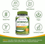 Doctor's Recipes Moringa, Complete Green Superfood, Natural Antioxidant Support, Non-GMO, 60 Vegan Caps, No Caffeine Soy Gluten