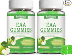 SmideHeal EAA Gummies, 5750 mg Essential Amino Acids - All 9 Essential Aminos (EAA) and All Branched-Chain Aminos (BCAAs), Non-GMO, Gluten Free, Vegetarian Friendly, Apple Flavor, 120 Gummies