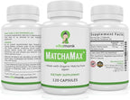 MATCHAMAX™ Organic Japanese Matcha Capsules - Pure Organic Matcha Green Tea Pills for Smooth Zen-Like Energy and Natural Mood Boost - Vegan Matcha Supplement Packed with Antioxidants - 120ct