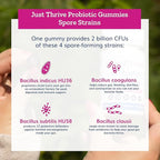 Just Thrive Probiotic Gummies - Kids, Men, and Womens Probiotic - for Digestive and Overall Health, 30 Count