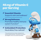 Smurfs Liquid Vitamin C for Kids Immune Support | High Strength Kids Vitamin C Drops | Ages 1 & Up | Vegan Non-GMO & No Artificial Flavors or Colors | No Added Sugar | Orange Flavor | 60 Servings