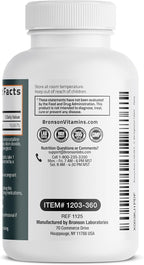 Bronson Biotin 5,000 MCG Supports Healthy Hair, Skin & Nails & Energy Production - High Potency Beauty Support - Non-GMO, 360 Vegetarian Tablets