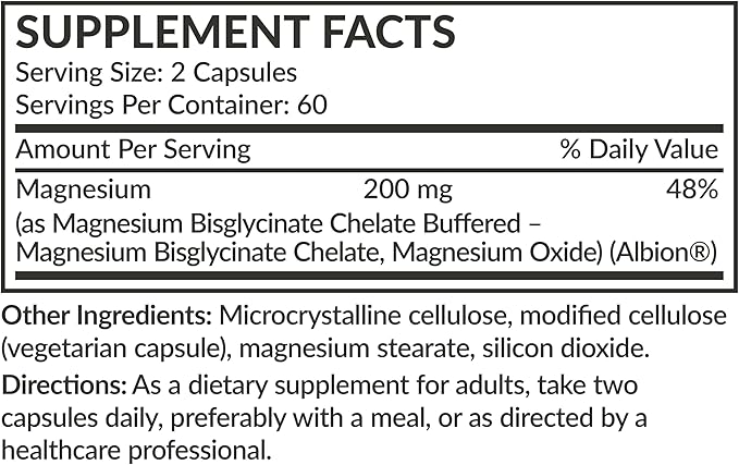 Futurebiotics Magnesium Glycinate 200 MG per Serving Chelated for High Absorption, Gentle On Stomach, Non-GMO, 120 Vegetarian Capsules