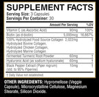Multi Collagen + Fermented Turmeric – Hydrolyzed Collagen Types I, II & III with Biotin, Hyaluronic Acid & Vitamin C – Skin, Hair, Nail & Joint Support – 90 Capsules