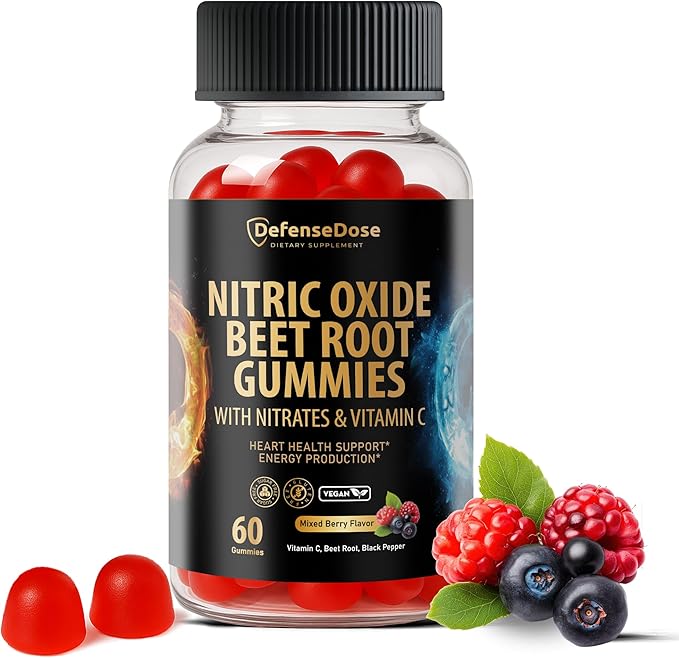 Beet Root Gummies - Advanced Nitric Oxide Blood Pressure & Heart Soft Chews Support Supplement - Men Women Natural Chewable Beets for Cardiovascular Health & Energy - Sugar-Free Vegan