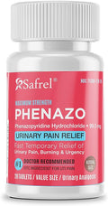 Safrel Urinary Pain Relief | UTI Relief | Fast Acting | Bladder Discomfort & Pain Relief | Phenazopyridine Hydrochloride 99.5mg (28 Count)