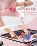 FEATY Weekly Pill Organizer 2 Times a Day with Same-Side Large Opening for Easy Filling & Retrieving, Color Tracking 7 Day AM PM Pill Box with Large BPA Free Pill Case for Vitamins, Fish Oils (Purple)