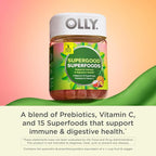 OLLY Supergood Superfoods Gummies, Supports Immune & Digestive Health,* 15 Superfoods, Prebiotics, Vitamin C, Tropical Bliss Flavor, 20 Day Supply - 60 Count
