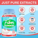 2 Packs - Fiber Gummies for Adults, Sugar Free Probiotics & Prebiotic Fiber Gummies, with Inulin, Fos & Chicory Root - for Regularity, Digestion & Gut Health - Vegan, Gluten Free, 120 Counts