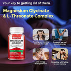 Liposomal Magnesium Complex 190mg for Kids Per Serving, Magnesium Glycinate with L-Threonate, Vitamin D3, CoQ10, L-Threonate Gummies for Rest Support, Sugar/Gluten Free, 60 Count