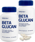 Immutol Immune Support Supplement with 750mg of Beta Glucan 1,3 1,6 - Natural Ingredients, High Potency to Boost Immunity and Overall Wellness, 60 Capsules (120)