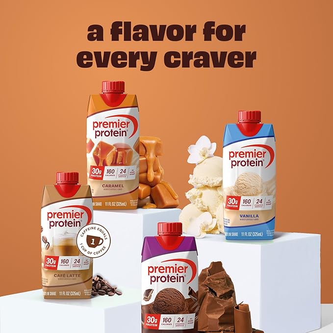 Premier Protein Shake, Chocolate Peanut Butter, 30g Protein, No Added Sugar, 24 Vitamins & Minerals to Support Immune Health, 11 fl oz, 4 Pack