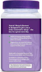 Natrol Sleep & Restore Magnesium Glycinate Blend Gummies,Magnesium for Sleep Aids for Adults,Melatonin-Free,Cherry Flavored,30 Day Supply,(Pack of 2)