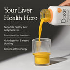 Dose for Your Liver Cleanse Detox & Repair, Made with Organic Milk Thistle Supplement with Turmeric, Dandelion, Ginger, and Orange, Supports Healthy Liver Function,16oz Bottle, 6 Pack (6 Week Supply)
