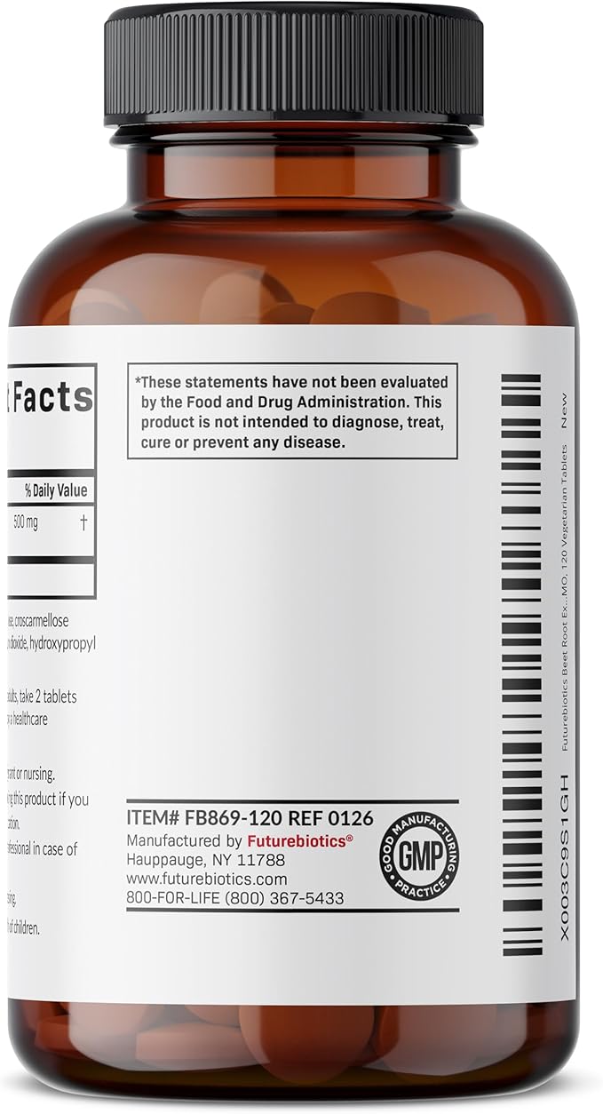 Futurebiotics Beet Root Extra Strength, Non-GMO, 120 Vegetarian Tablets