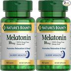Melatonin by Nature's Bounty, 60 Count (Pack of 2)