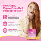 Her Juicy Feminine Probiotics Gummies with Slippery Elm Supports pH Balance Gut Health & Immune System Promote Vaginal Health for Women 40 Pineapple Gummies