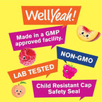 WellYeah Magnesium Citrate Gummies for Kids (2 Pack) - Chewable Stress Relief Supplement for Children - Natural Calm, Mood Support, Non-GMO, Gluten Free - Natural Sourced Flavors - 60 Gummies