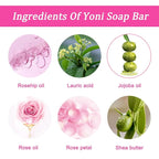 Yoni Soap Bars Vaginal Wash 2 PCS, 100% Natural Organic Bar for Women Ph Balance Yoni Wash Vaginial Deodorants Vaginal Care Soap with Foaming Net, Vagina Soap Feminine Wash 3.53 OZ