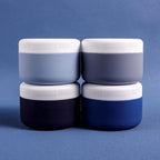 Kuangre Travel Containers for Toiletries, Silicone Cream Jars BPA-Free, Leak-proof 2oz Travel Size Containers, Portable Size Silicone Jars with Lid for Cosmetic Face Hand Body Cream (4 Pack)