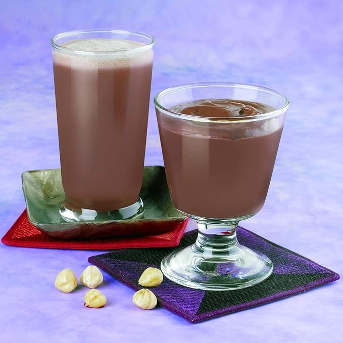 Pudding and Shake Aspartame Free - Chocolate Hazelnut (7/Box) - High Protein - Low Calorie - Low Fat - Low Carb