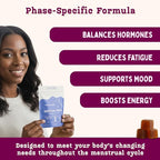 Period ovulatory & PMS Support Supplement for Women – Hormone Balance + 4-Phase Menstrual Cycle Kit | Vegan Functional Mushroom Gummies by Baker’s Botanics (Pack of 6)(30 Gummies)