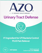 AZO Urinary Tract Defense Antibacterial Protection Helps Control a UTI Until You Can See a Doctor #1 Most Trusted Urinary Health Brand 48 Tablets