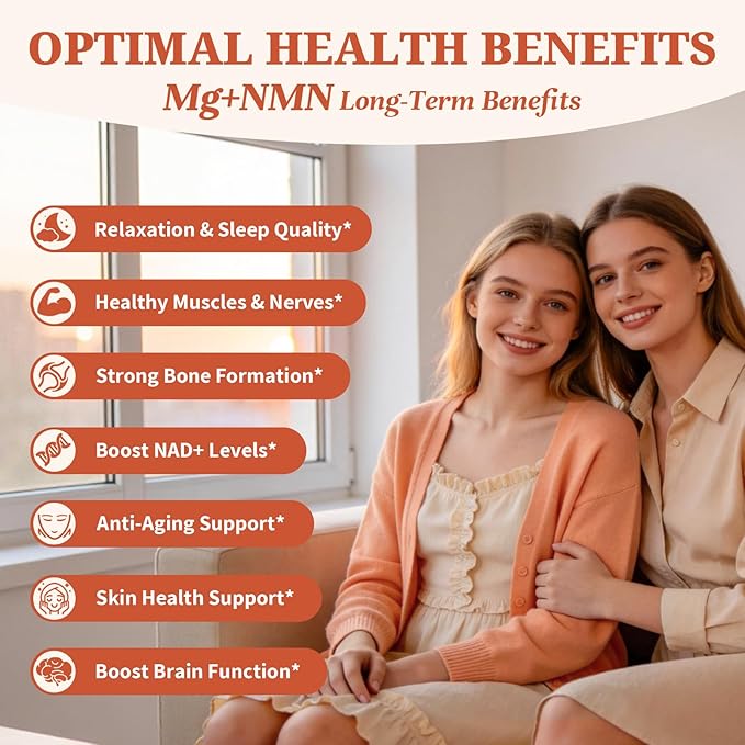 Totaria Magnesium Complex for Woman with NMN Supplement 500mg, Boost NAD Levels, Cellular Energy & Anti-Aging, 14-in-1 NMN Trans-Resveratrol Complex with PQQ, Non-GMO, 30 Days Supply