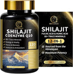 Shilajit for Men with Sea Moss & Ashwagandha,12 in 1 Hima*Layan Shilajit Supplements Capsules with Coenzyme Q10, Fulvic Acid & Humic Acid, Lion's Mane, Support Energy & Immunity, 120 Counts