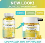 GREENPEOPLE Magnesium Glycinate Gummies 400mg - Sugar Free Magnesium Supplement with Magnesio Citrate, Vitamin D, and B6 for Calm Support & Sleep for Adults - High Absorption - Lemon Gummies