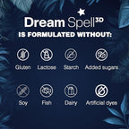 Dream Spell 3D Natural-Based Sleep Aid - Soothes an overactive Mind at Bedtime, No Next-Day Grogginess- Drug-Free with 3Mg Melatonin, GABA, Hops - Restful Nights, Refreshed Mornings - 30 Capsules