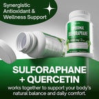 FloraBliss 120 Liposomal Sulforaphane Supplement+ 1000mg Capsules - Broccoli Extract | with Quercetin, Selenium & NAC - High Potency Non-GMO - Vegan - Non GMO