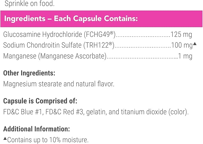 Nutramax Cosequin for Cats Joint Health Supplement, Contains Glucosamine for Cats, Plus Chondroitin, & Omega-3s, Supports Joint and Skin & Coat Health, Sprinkle Capsules, 80 Count (Pack of 2)