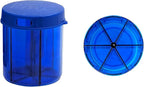 Supplement Pill Dispenser Bottle, 6 Compartment, Labels, Easy Open, Anti-Mixing, UV Protected, Monthly Vitamin, Monster Fit Jr Medication Holder (Cobalt Blue, Small)